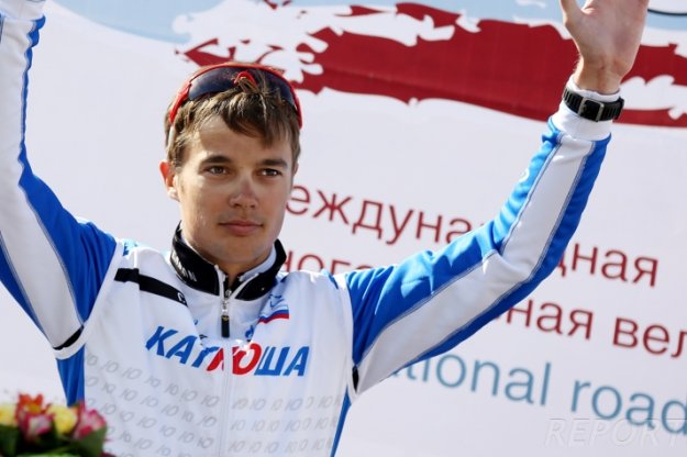 Alexander Foliforov, primo al traguardo nella crono Castelrotto-Alpe di Siusi