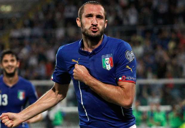 Giorgio-Chiellini - Ha aperto le marcature in Italia-Spagna
