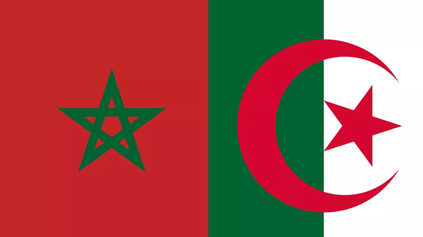 Bandiere Marocco e Algeria 