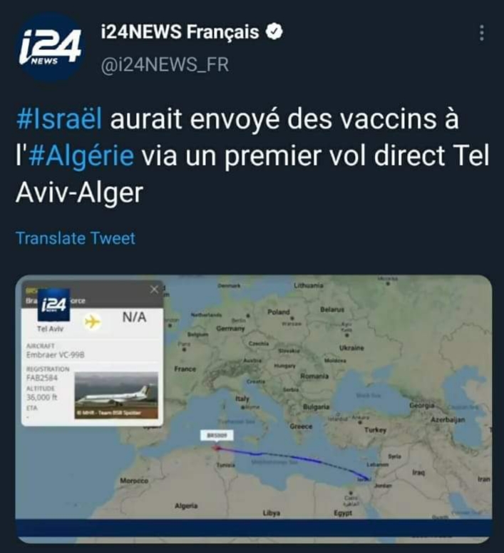 Collegamenti aerei tra Israele e  Algeria 