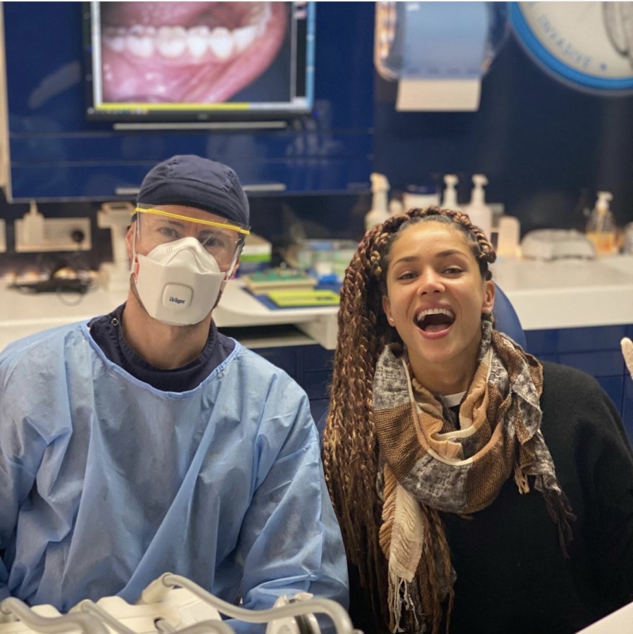 Il prof. Scavia con Michelle Sampaio