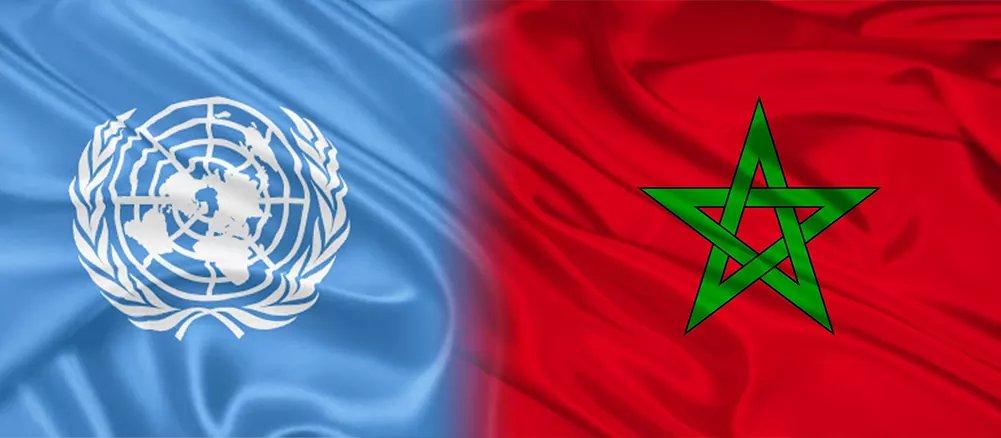 Bandiere Marocco e ONU