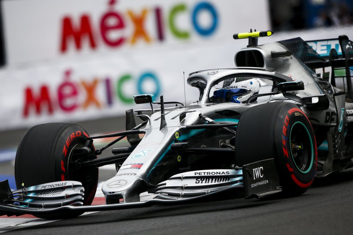 Valtteri Bottas in azione due anni fa in Messico (foto: Mercedes AMG F1 Twitter)