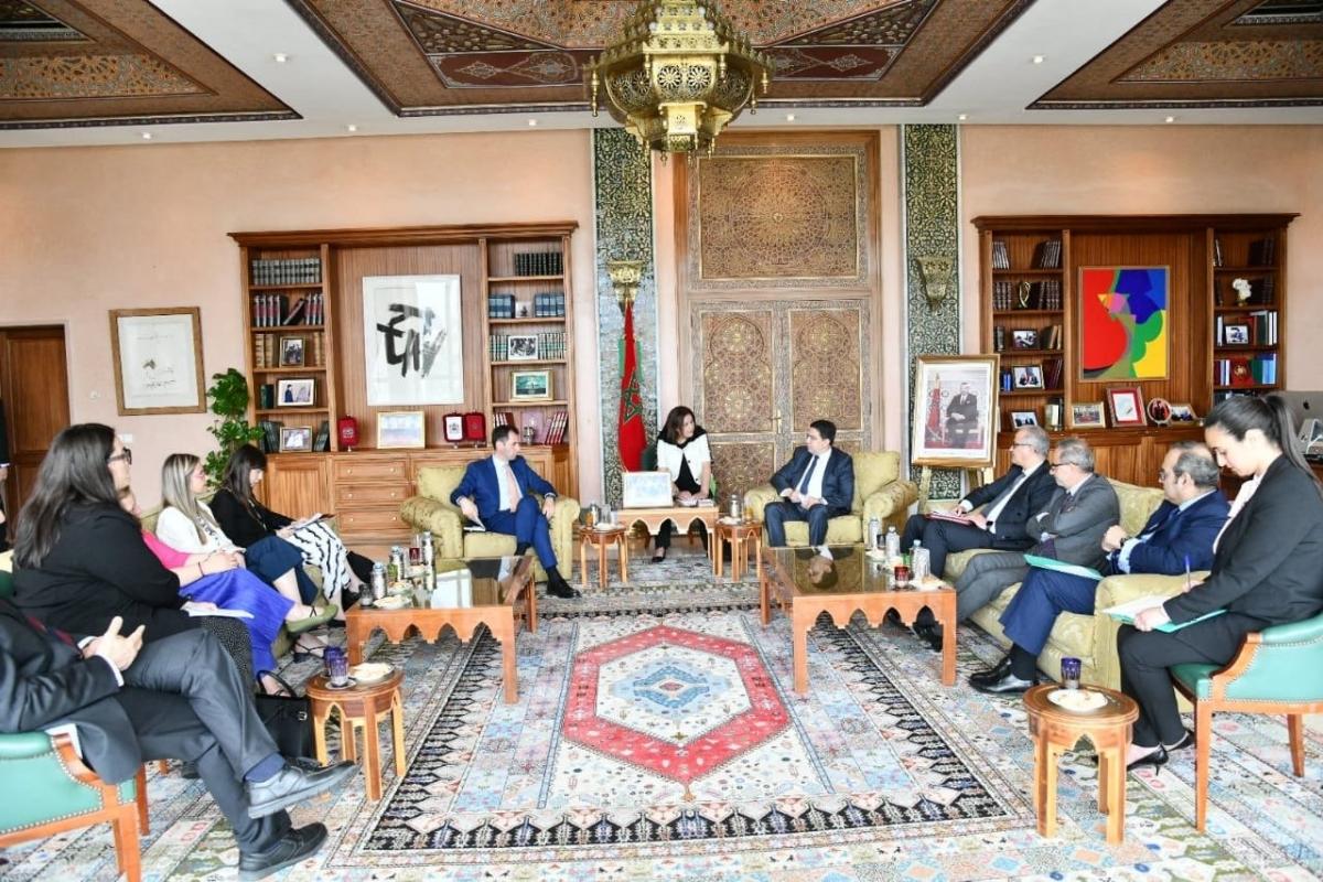 Il ministro degli Esteri del Marocco Nasser Bourita riceve la delegazione dell'intergruppo parlamentare Italia a sostegno di autonomia del Sahara Marocchino 