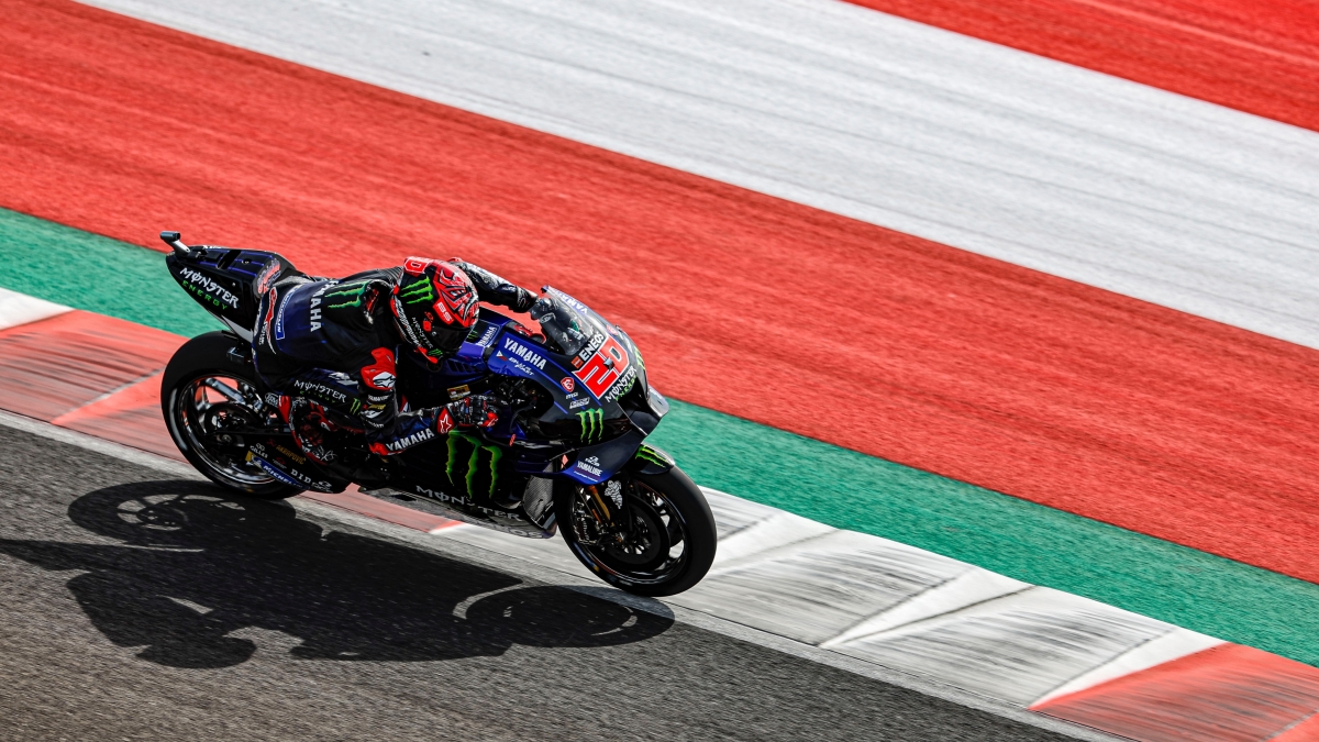 Fabio Quartararo in sella alla YZR-M1 al Mandalika (foto: Yamaha MotoGP Twitter)