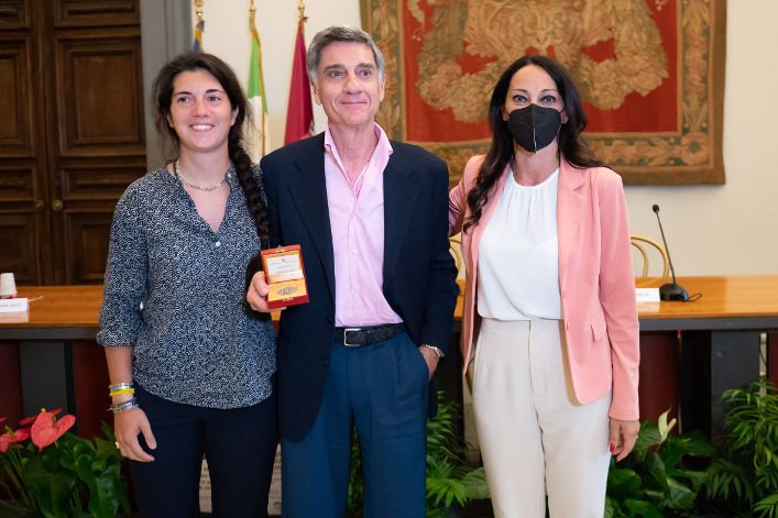 Foto di Roberto Di Tondo_Da sx Ginevra Barboni_Marco Tullio Barboni_Svetlana Celli Presidente Assemblea Capitolina