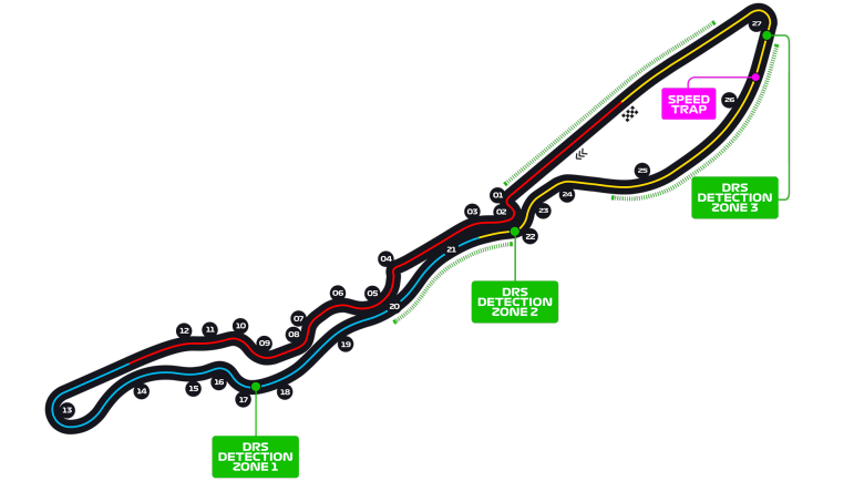 La mappa del Jeddah Corniche Circuit (foto: F1)