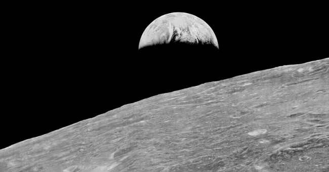 Earthrise from Lunar Orbiter 1 | The Planetary Society